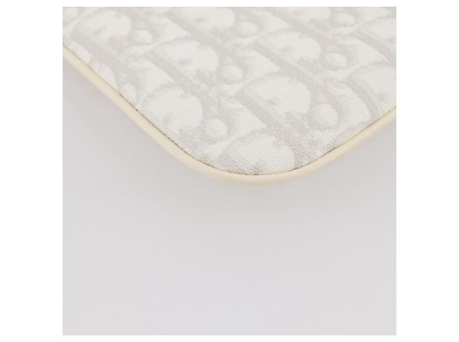 Christian Dior Romantic Accessoire-Tasche PVC Leather White Silver Auth 205858V Silber Weiß - Ansicht 17