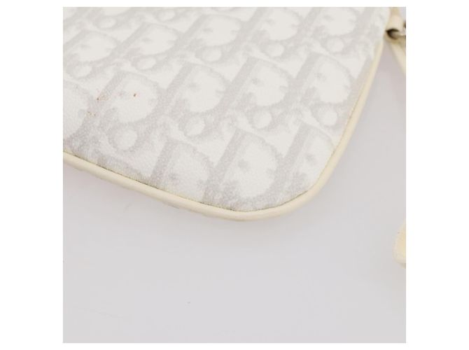 Christian Dior Romantic Accessoire-Tasche PVC Leather White Silver Auth 205858V Silber Weiß - Ansicht 18