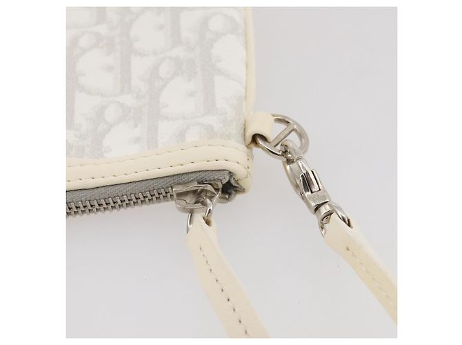 Christian Dior Romantic Accessoire-Tasche PVC Leather White Silver Auth 205858V Silber Weiß - Ansicht 19