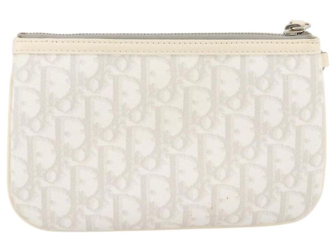 Christian Dior Romantic Accessoire-Tasche PVC Leather White Silver Auth 205858V Silber Weiß - Ansicht 2