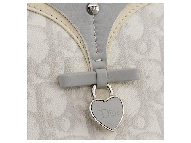 Christian Dior Romantic Accessoire-Tasche PVC Leather White Silver Auth 205858V Silber Weiß - Ansicht 20
