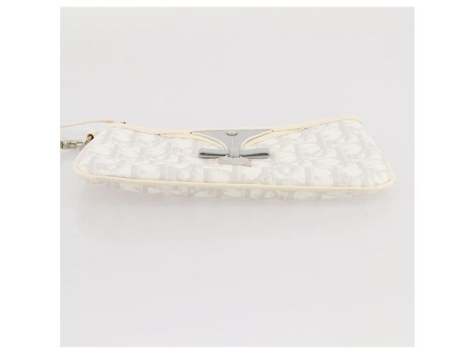 Christian Dior Romantic Accessoire-Tasche PVC Leather White Silver Auth 205858V Silber Weiß - Ansicht 5