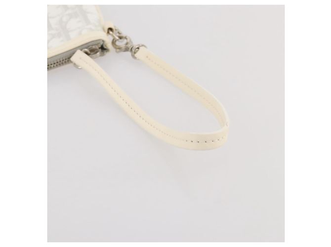 Christian Dior Romantic Accessoire-Tasche PVC Leather White Silver Auth 205858V Silber Weiß - Ansicht 7