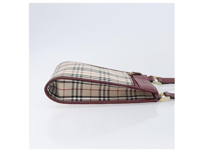Borsa a tracolla BURBERRY Nova Check Canvas Beige Gold Auth am12612V D'oro - vista 3