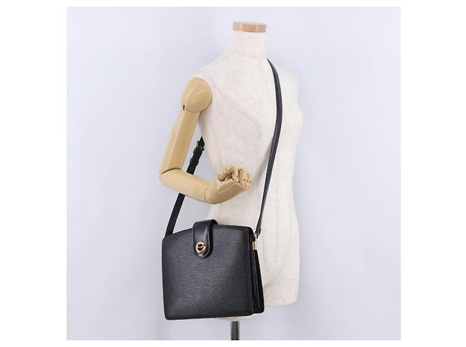 LOUIS VUITTON Epi Capuchin Schultertasche Schwarz M52342 LV Auth 202821 - Ansicht 33