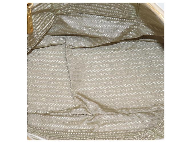 Borsa a mano PRADA Galleria in pelle Saffiano White Gold Auth 201363 Bianco D'oro - vista 11