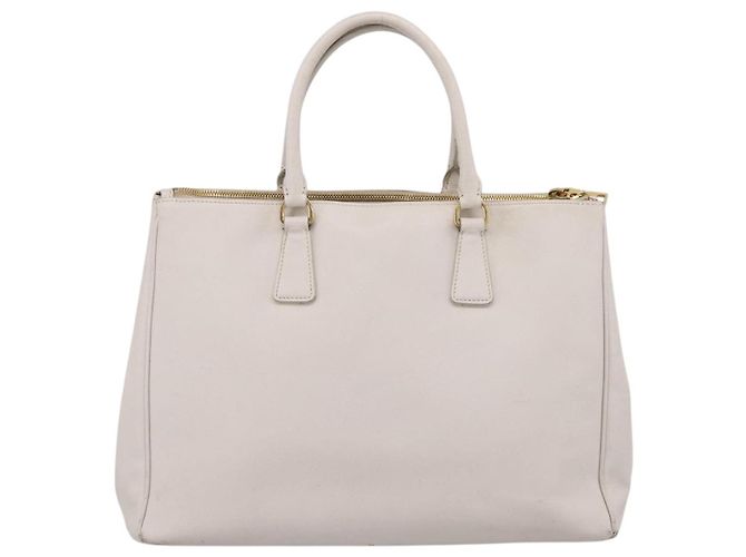 Borsa a mano PRADA Galleria in pelle Saffiano White Gold Auth 201363 Bianco D'oro - vista 2