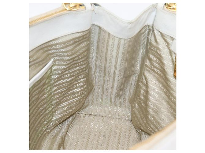 Borsa a mano PRADA Galleria in pelle Saffiano White Gold Auth 201363 Bianco D'oro - vista 20