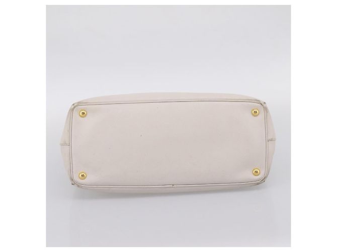 Borsa a mano PRADA Galleria in pelle Saffiano White Gold Auth 201363 Bianco D'oro - vista 5