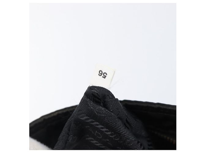 Bolso de hombro PRADA Nylon Black Silver Auth 205158 Negro Plata - vista 11