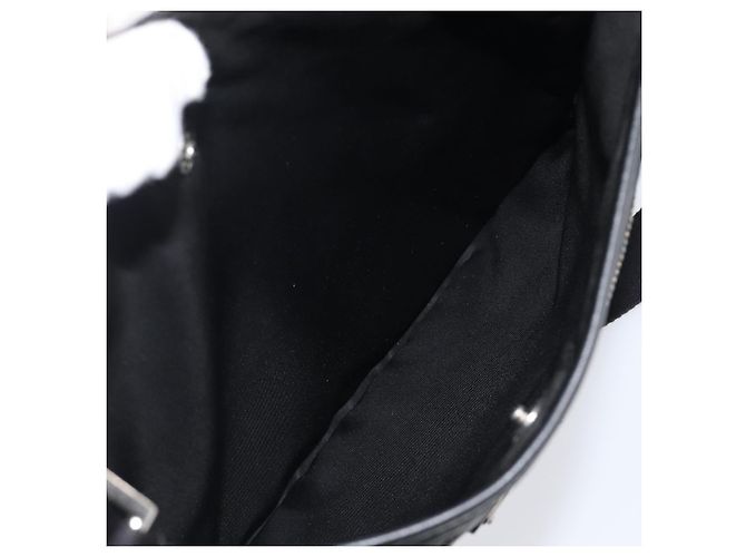 Bolso de hombro PRADA Nylon Black Silver Auth 205158 Negro Plata - vista 29