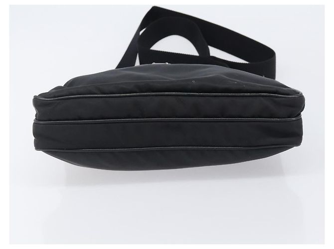Bolso de hombro PRADA Nylon Black Silver Auth 205158 Negro Plata - vista 5