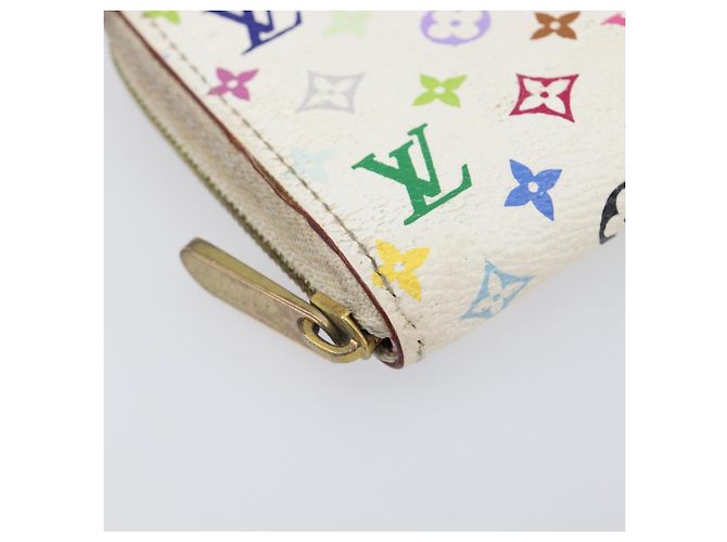 LOUIS VUITTON Monogram Multicolor Zippy Coin Purse White M93741 LV Auth 201382 Bianco - vista 15
