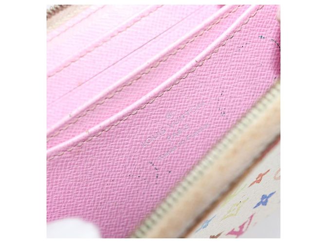LOUIS VUITTON Monogram Multicolor Zippy Coin Purse White M93741 LV Auth 201382 Bianco - vista 18