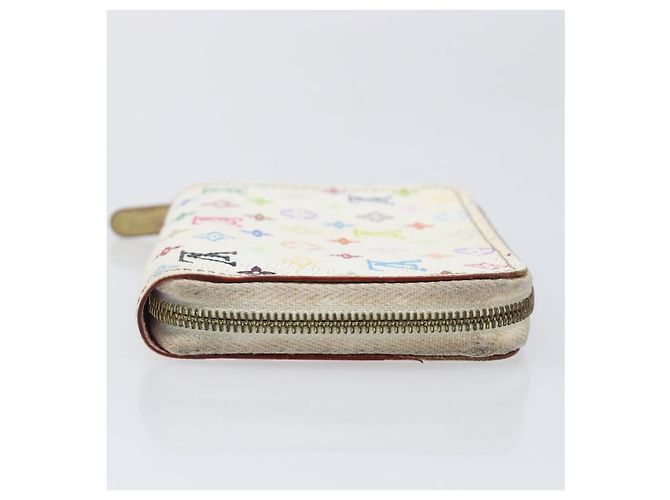 LOUIS VUITTON Monogram Multicolor Zippy Coin Purse White M93741 LV Auth 201382 Bianco - vista 3