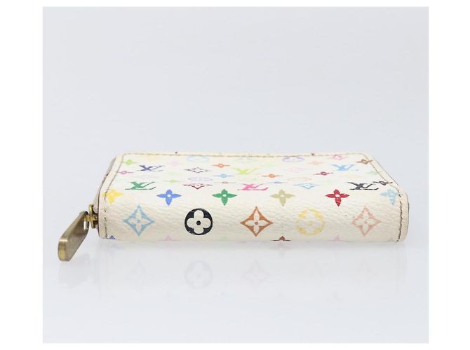 LOUIS VUITTON Monogram Multicolor Zippy Coin Purse White M93741 LV Auth 201382 Bianco - vista 6