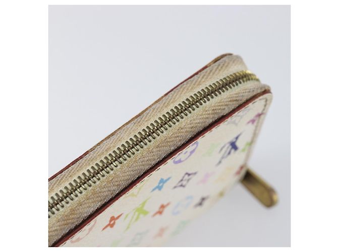 LOUIS VUITTON Monogram Multicolor Zippy Coin Purse White M93741 LV Auth 201382 Bianco - vista 8