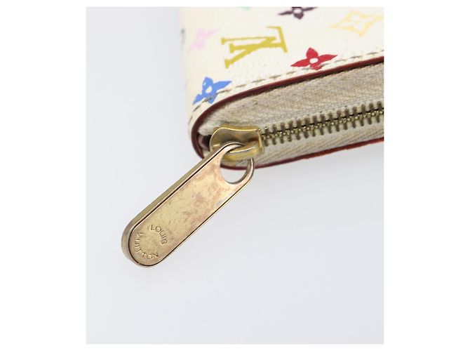 LOUIS VUITTON Monogram Multicolor Zippy Coin Purse White M93741 LV Auth 201382 Bianco - vista 9