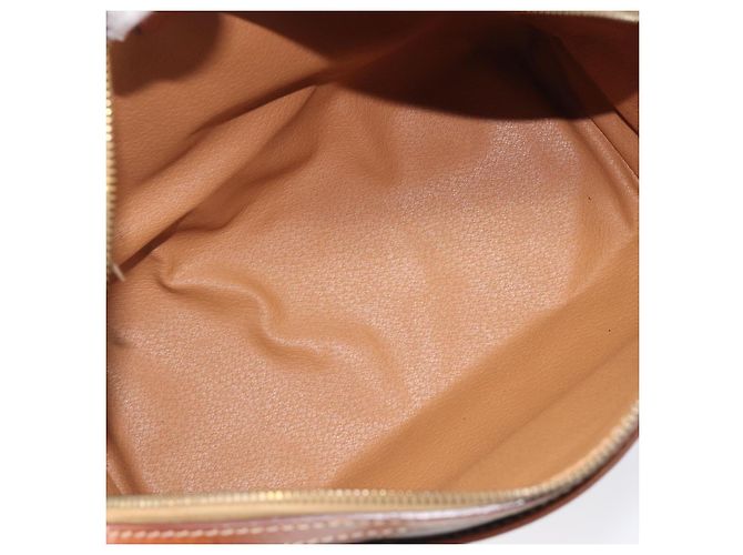 Céline CELINE Macadam Canvas Mini Boston Bag PVC Leather Brown Gold Auth ki6818 Castaño Dorado - vista 11
