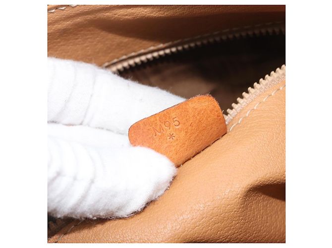 Céline CELINE Macadam Canvas Mini Boston Bag PVC Leather Brown Gold Auth ki6818 Castaño Dorado - vista 12