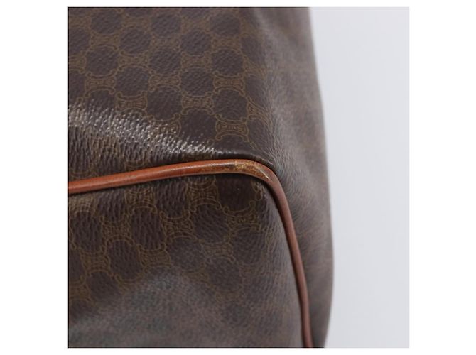 Céline CELINE Macadam Canvas Mini Boston Bag PVC Leather Brown Gold Auth ki6818 Castaño Dorado - vista 17