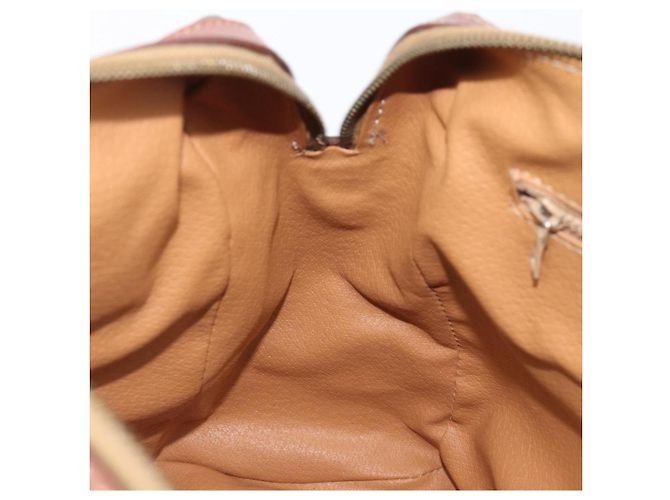Céline CELINE Macadam Canvas Mini Boston Bag PVC Leather Brown Gold Auth ki6818 Castaño Dorado - vista 24