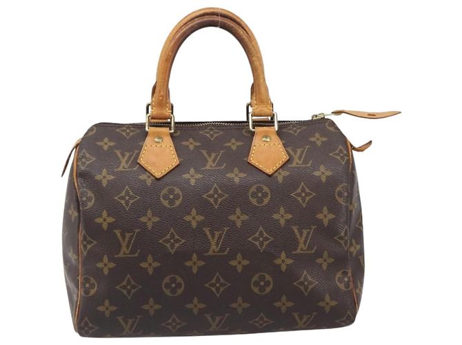 Borsa a mano LOUIS VUITTON Monogram Speedy 25 M41528 LV Auth 204113 Monogramma - vista 13