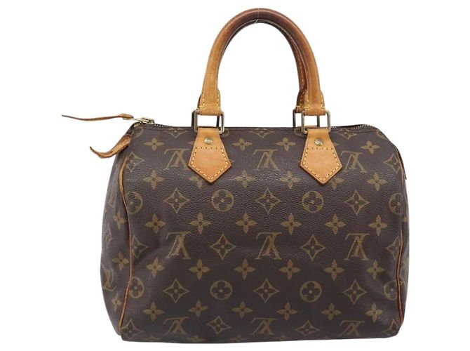Borsa a mano LOUIS VUITTON Monogram Speedy 25 M41528 LV Auth 204113 Monogramma - vista 2