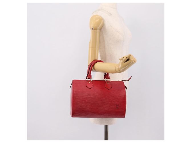Borsa a mano LOUIS VUITTON Epi Speedy 25 Castilian Red M43017 LV Auth BA15812V Rosso - vista 21