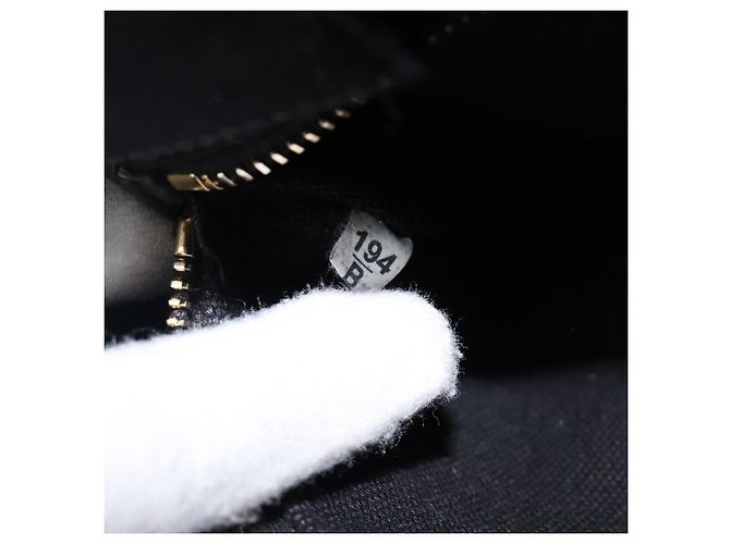 PRADA Canapa PM Handtasche Canvas Schwarz Goldfarben Auth 204699 - Ansicht 12