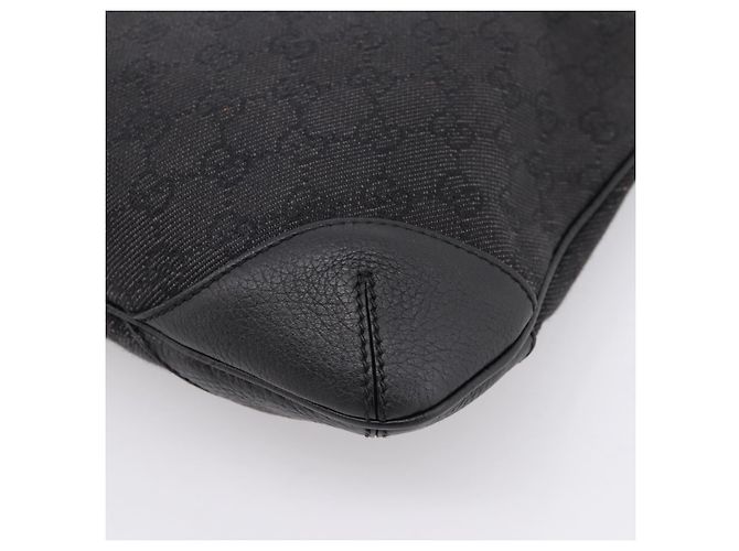 Borsa a tracolla GUCCI GG Canvas Outlet Nero Argento 196140 Auth 204643V - vista 16