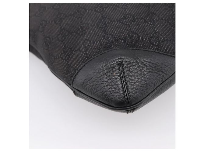 Borsa a tracolla GUCCI GG Canvas Outlet Nero Argento 196140 Auth 204643V - vista 17