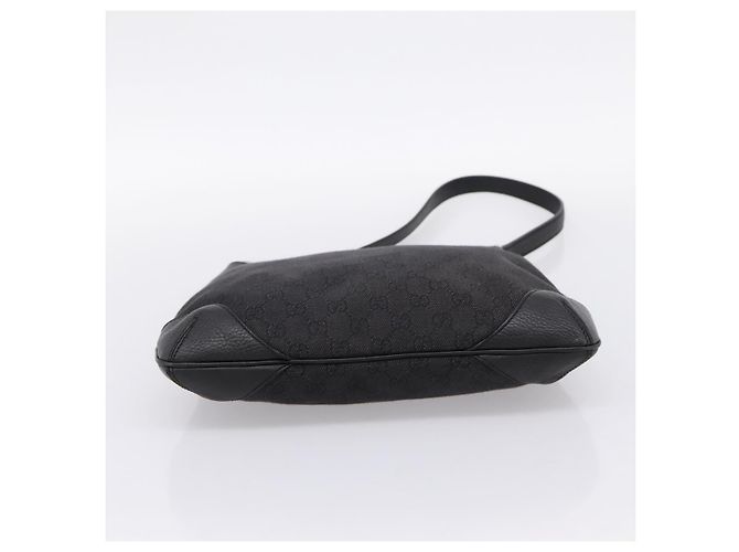 Borsa a tracolla GUCCI GG Canvas Outlet Nero Argento 196140 Auth 204643V - vista 5