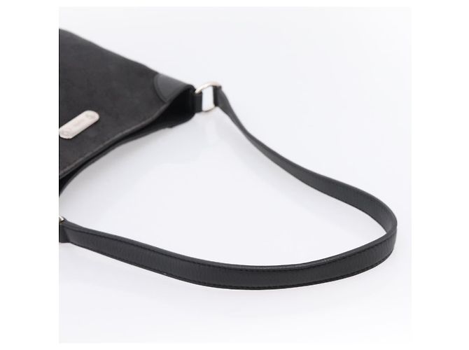 Borsa a tracolla GUCCI GG Canvas Outlet Nero Argento 196140 Auth 204643V - vista 7