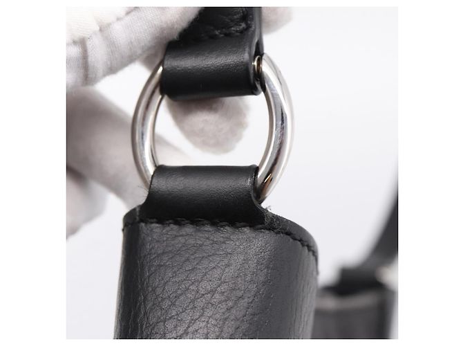 Borsa a tracolla GUCCI GG Canvas Outlet Nero Argento 196140 Auth 204643V - vista 9