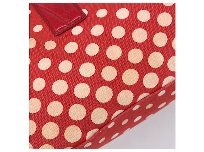 Borsa a mano Miu Miu Canvas Red Gold Auth 204315 Rosso D'oro - vista 10