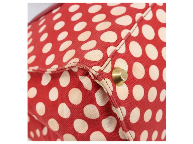 Borsa a mano Miu Miu Canvas Red Gold Auth 204315 Rosso D'oro - vista 14