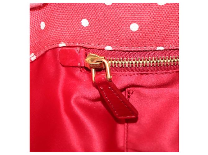 Borsa a mano Miu Miu Canvas Red Gold Auth 204315 Rosso D'oro - vista 22