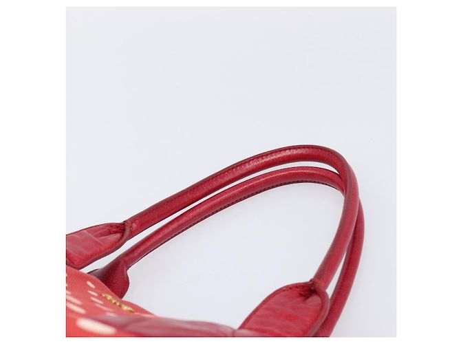 Borsa a mano Miu Miu Canvas Red Gold Auth 204315 Rosso D'oro - vista 8