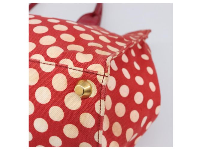 Borsa a mano Miu Miu Canvas Red Gold Auth 204315 Rosso D'oro - vista 9