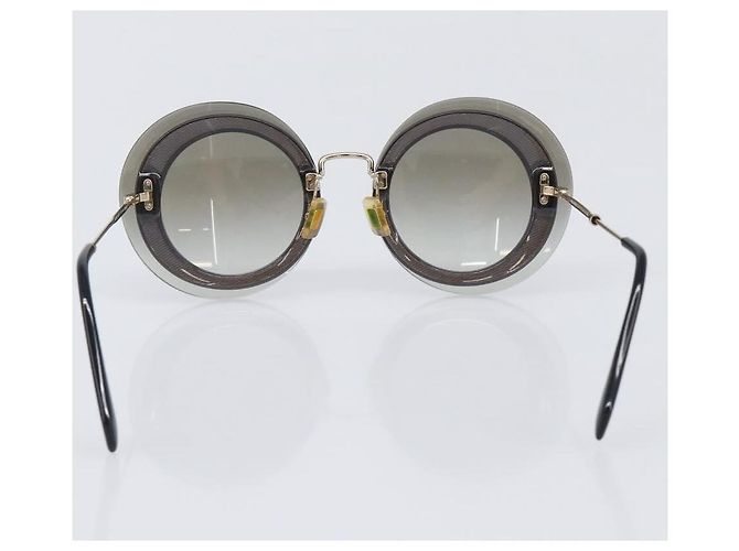 Occhiali da sole Miu Miu Plastic Gold Tone Auth 203629 - vista 2