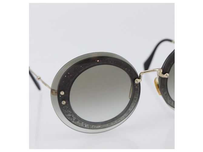 Occhiali da sole Miu Miu Plastic Gold Tone Auth 203629 - vista 5