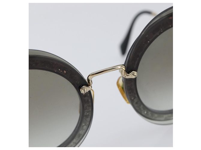 Occhiali da sole Miu Miu Plastic Gold Tone Auth 203629 - vista 6