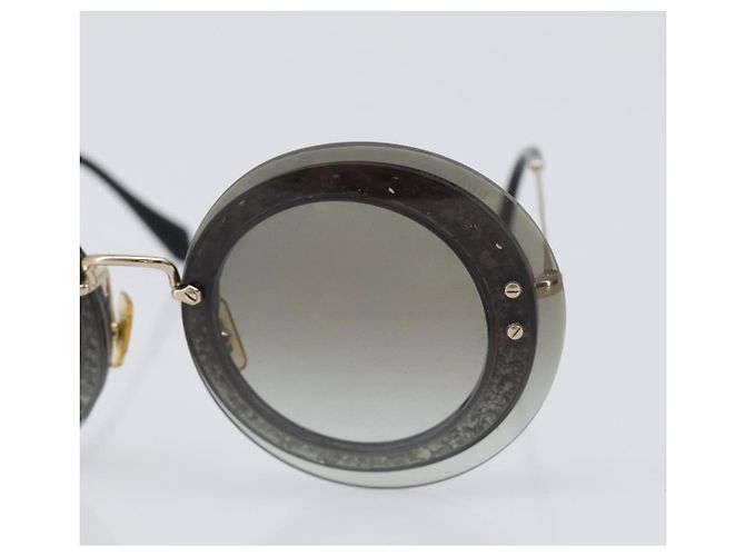 Occhiali da sole Miu Miu Plastic Gold Tone Auth 203629 - vista 7