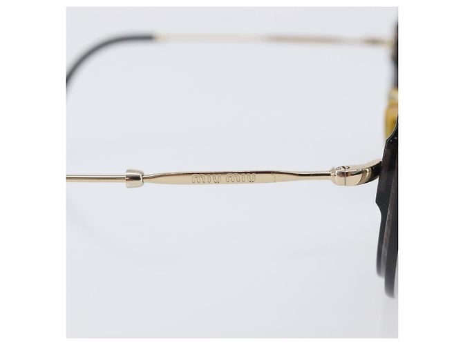Occhiali da sole Miu Miu Plastic Gold Tone Auth 203629 - vista 8