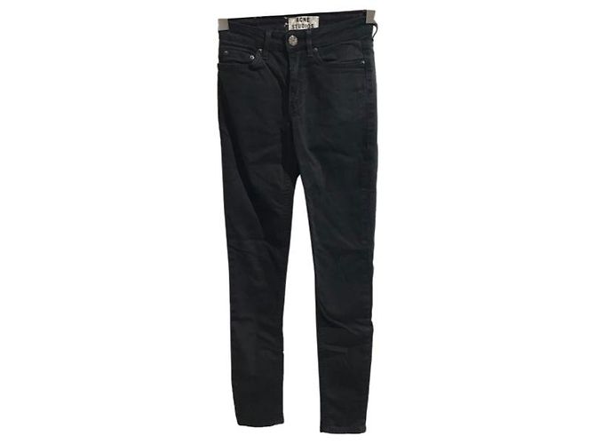 Acne Studios Skinny Jeans aus schwarzer Baumwolle Größe 24 - Ansicht 6