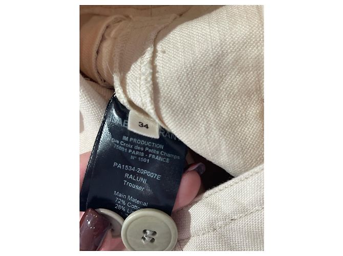 Isabel Marant Etoile Pantalones Isabel Marant beige T.34 - vista 7