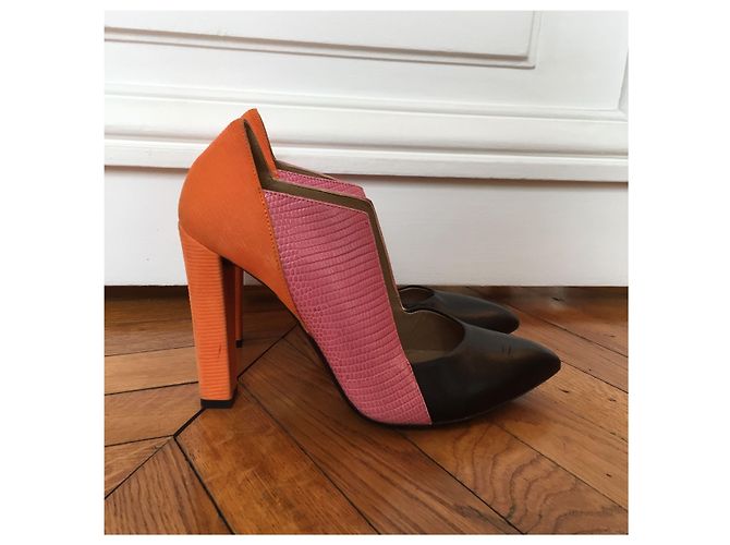 Décolleté Balenciaga color block T.37,5 Rosa - vista 2