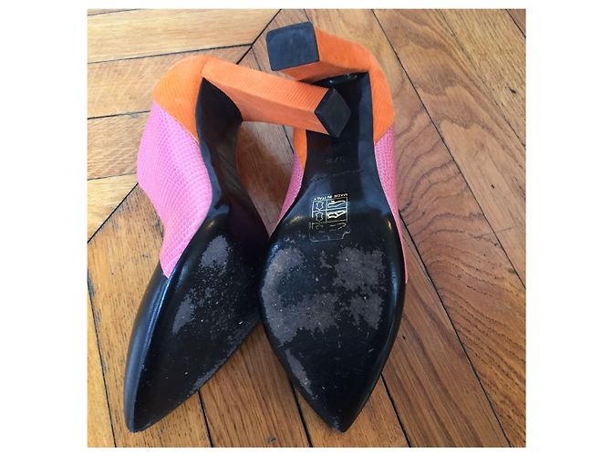 Décolleté Balenciaga color block T.37,5 Rosa - vista 5