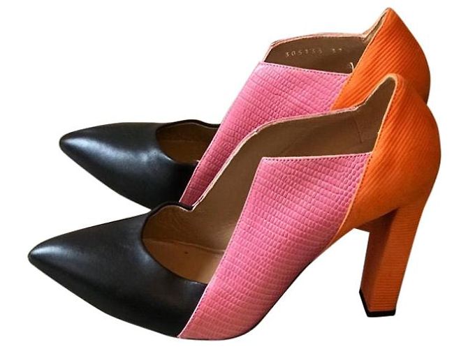 Décolleté Balenciaga color block T.37,5 Rosa - vista 8